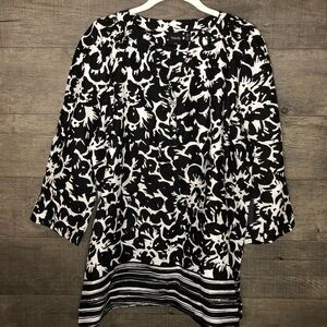 Rafaella 100 Percent Linen Tunic Top Size Small